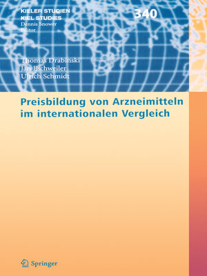 cover image of Preisbildung von Arzneimitteln im internationalen Vergleich